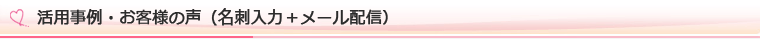名刺入力+メール配信
