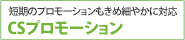短期のプロモーションもきめ細やかに対応いたします-CSプロモーション